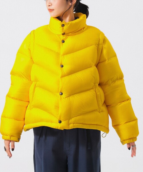 BEAMS BOY（ビームスボーイ）の「【別注】SIERRA DESIGNS / 2WAY ショート ダウン 26FW（ダウンジャケット/コート・レディース・イエロー/ピンク・ONE SIZE）」の11枚目の写真