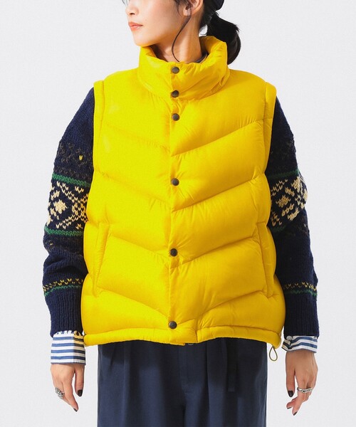 BEAMS BOY（ビームスボーイ）の「【別注】SIERRA DESIGNS / 2WAY ショート ダウン 26FW（ダウンジャケット/コート・レディース・イエロー/ピンク・ONE SIZE）」の9枚目の写真