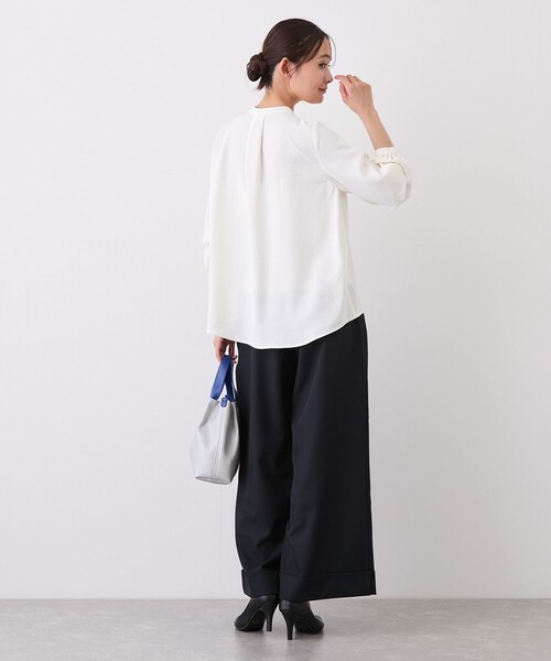 Jayro（ジャイロ）の「ピンタックブラウス（シャツ/ブラウス・レディース・ブラック/ホワイト系その他/ベージュ・M）」の17枚目の写真