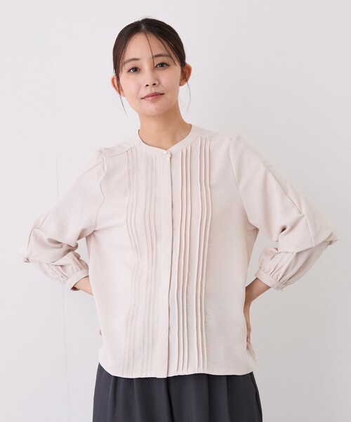 Jayro（ジャイロ）の「ピンタックブラウス（シャツ/ブラウス・レディース・ブラック/ホワイト系その他/ベージュ・M）」の18枚目の写真
