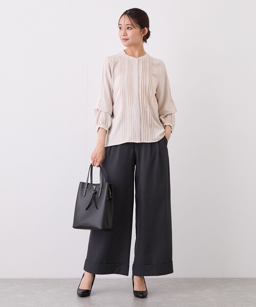 Jayro（ジャイロ）の「ピンタックブラウス（シャツ/ブラウス・レディース・ブラック/ホワイト系その他/ベージュ・M）」の21枚目の写真