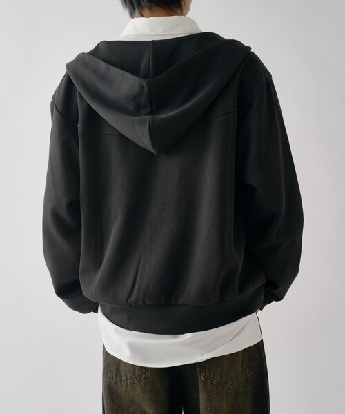goocy(グーシー)の「ボンディングスウェットZIPPK(パーカー・メンズ・グレー/ブラック・LARGE/MEDIUM)」の7枚目の写真