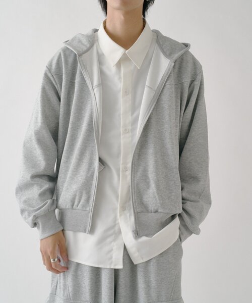 goocy(グーシー)の「ボンディングスウェットZIPPK(パーカー・メンズ・グレー/ブラック・LARGE/MEDIUM)」の13枚目の写真