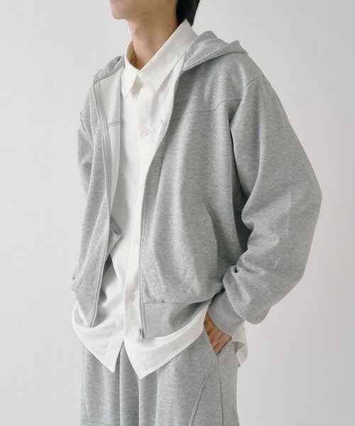 goocy(グーシー)の「ボンディングスウェットZIPPK(パーカー・メンズ・グレー/ブラック・LARGE/MEDIUM)」の14枚目の写真