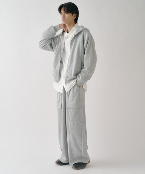 goocy(グーシー)の「ボンディングスウェットZIPPK(パーカー・メンズ・グレー/ブラック・LARGE/MEDIUM)」の19枚目の写真