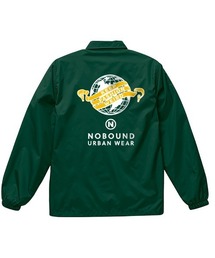 NOBOUND(ノーバウンド) コーチジャケット イラスト ロゴ バックプリント 裏トリコット アウター メンズ ユニセックス