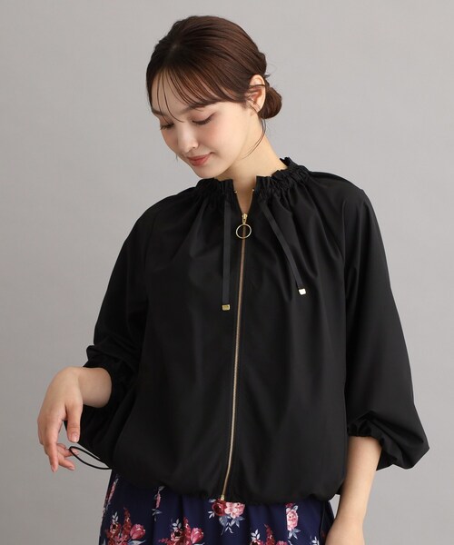 LAURA ASHLEY(ローラアシュレイ)の「【ミノテック(R)/袖口・裾ゴム仕様】ギャザーブルゾン(ブルゾン・レディース・ベビーピンク/ベージュ/ブラック・38/40)」の1枚目の写真