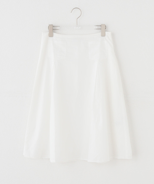 Paloma Wool(パロマウール)の「PALOMA WOOL / パロマウール DIMI PLEATED DETAIL MIDI SKIRT(スカート・レディース・ホワイト・34)」の1枚目の写真