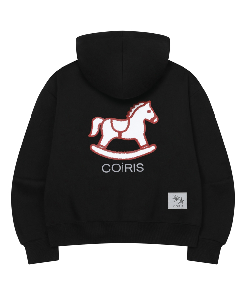 COIRIS(コイリス)の「クレヨン PONY グラフィックフードT(3カラー)(パーカー・レディース・ライトグレー/ブラック/ネイビー・FREE)」の5枚目の写真