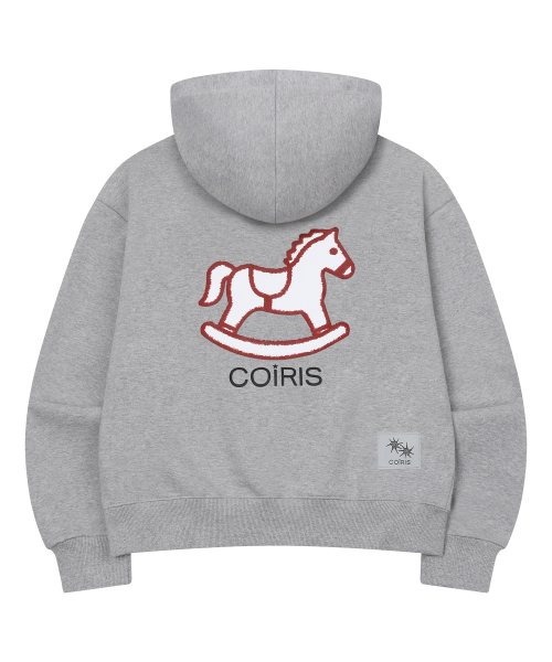 COIRIS(コイリス)の「クレヨン PONY グラフィックフードT(3カラー)(パーカー・レディース・ライトグレー/ブラック/ネイビー・FREE)」の7枚目の写真