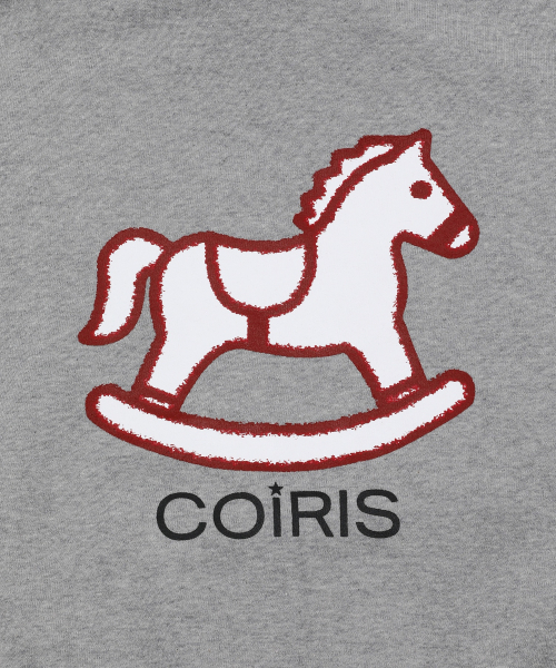 COIRIS(コイリス)の「クレヨン PONY グラフィックフードT(3カラー)(パーカー・レディース・ライトグレー/ブラック/ネイビー・FREE)」の9枚目の写真