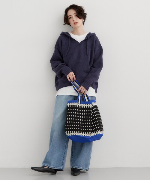 THE SHOP TK (ザ ショップ ティーケー )の「ニットトートBAG(トートバッグ・レディース・ブルー系その他2/ダークブラウン系2/ブラック系・99)」の16枚目の写真