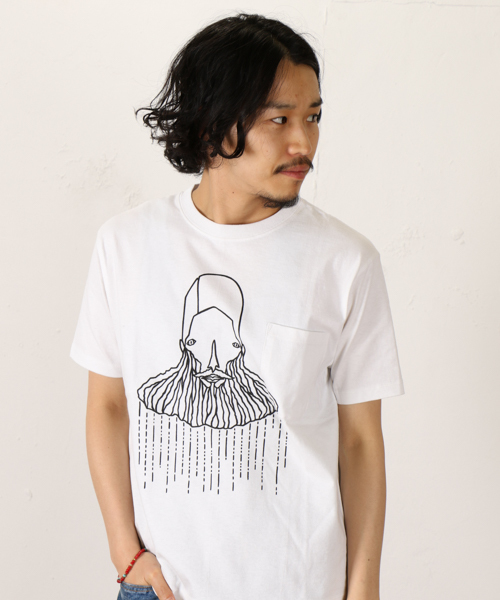 CIAOPANIC（チャオパニック）の「【Kenichi Oki】　BEARD（Tシャツ/カットソー・メンズ・ホワイト/ブラック・L/LL/M）」の3枚目の写真