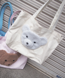 merry jenny | dotもこもこbearﾄｰﾄ(トートバッグ)