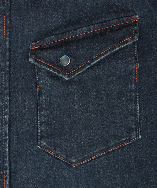 ESSENTIAL GARMENT MEN'S BIGI（エッセンシャルガーメントメンズビギ）の「【2016-17A/W 新作】ストレッチスリム デニムシャツ/バンドカラー（シャツ/ブラウス・メンズ・インディゴブルー・L/M/S）」の16枚目の写真