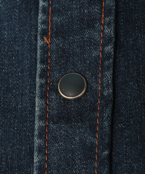 ESSENTIAL GARMENT MEN'S BIGI（エッセンシャルガーメントメンズビギ）の「【2016-17A/W 新作】ストレッチスリム デニムシャツ/バンドカラー（シャツ/ブラウス・メンズ・インディゴブルー・L/M/S）」の5枚目の写真