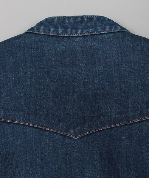 ESSENTIAL GARMENT MEN'S BIGI（エッセンシャルガーメントメンズビギ）の「【2016-17A/W 新作】ストレッチスリム デニムシャツ/バンドカラー（シャツ/ブラウス・メンズ・インディゴブルー・L/M/S）」の10枚目の写真
