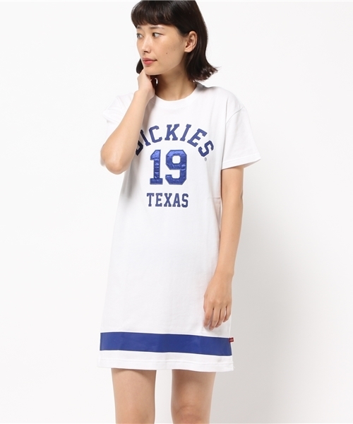 Dickies ディッキーズ の アップリケ付きプリント半袖ワンピース ワンピース Wear