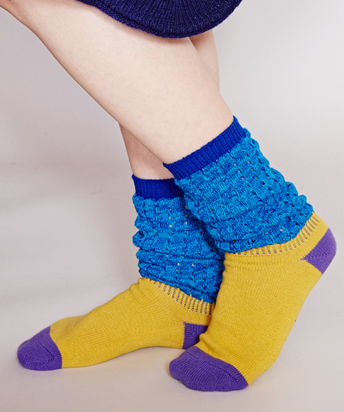 チャイハネ（チャイハネ）の「【チャイハネ】バルーンルーズソックス / 靴下24cm（ソックス/靴下・レディース・レッド/ブルー/オレンジ・FREE）」の2枚目の写真