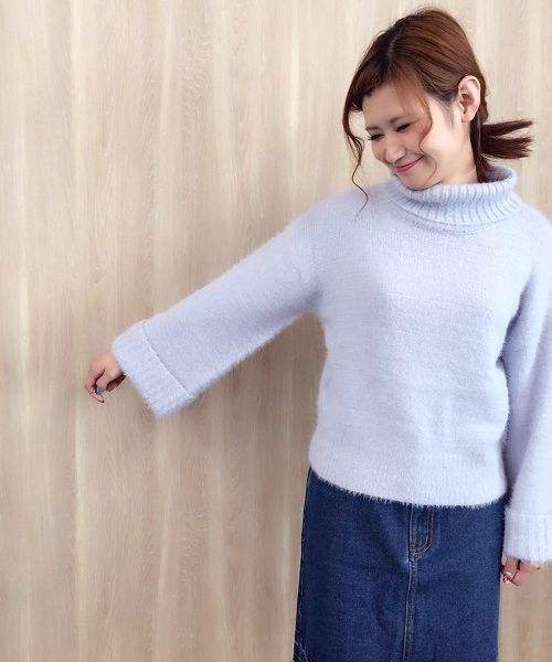 archives(アルシーヴ)の「タートルネック プルオーバー(ニット/セーター・レディース・ピンク/オフホワイト/グレー/ブルー・MEDIUM)」の6枚目の写真