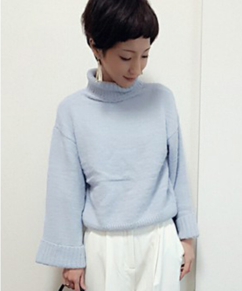 archives(アルシーヴ)の「タートルネック プルオーバー(ニット/セーター・レディース・ピンク/オフホワイト/グレー/ブルー・MEDIUM)」の15枚目の写真