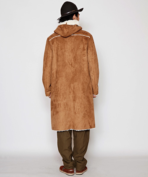 チャイハネ(チャイハネ)の「【チャイハネ】フェイクムートンメンズコート/ フーディー(ムートンコート・メンズ・ブラック/ベージュ・FREE)」の7枚目の写真