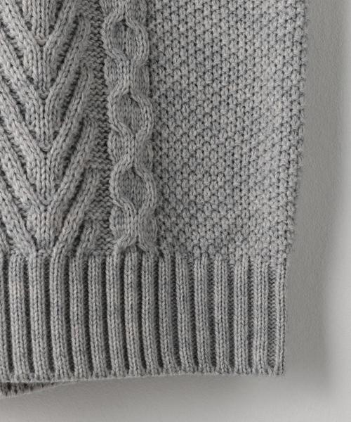 coen(コーエン)の「アランケーブルクルーネックニット(ブラウン⇒WEB限定カラー)(ニット/セーター・メンズ・オフホワイト/ブラック/グレー/ブラウン/レッド・X-LARGE/SMALL/MEDIUM/LARGE)」の16枚目の写真