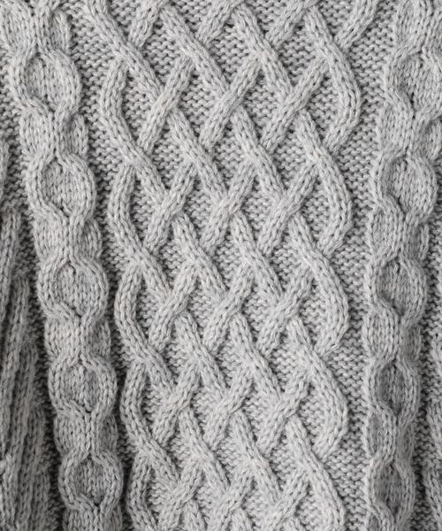 coen(コーエン)の「アランケーブルクルーネックニット(ブラウン⇒WEB限定カラー)(ニット/セーター・メンズ・オフホワイト/ブラック/グレー/ブラウン/レッド・X-LARGE/SMALL/MEDIUM/LARGE)」の17枚目の写真