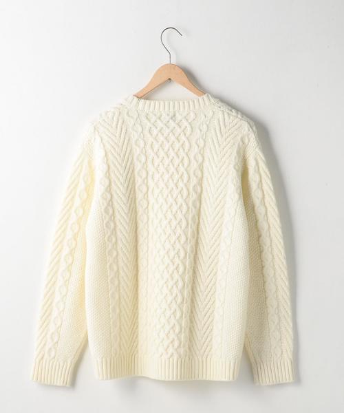coen(コーエン)の「アランケーブルクルーネックニット(ブラウン⇒WEB限定カラー)(ニット/セーター・メンズ・オフホワイト/ブラック/グレー/ブラウン/レッド・X-LARGE/SMALL/MEDIUM/LARGE)」の18枚目の写真