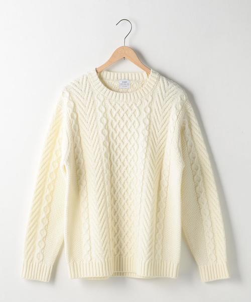 coen(コーエン)の「アランケーブルクルーネックニット(ブラウン⇒WEB限定カラー)(ニット/セーター・メンズ・オフホワイト/ブラック/グレー/ブラウン/レッド・X-LARGE/SMALL/MEDIUM/LARGE)」の15枚目の写真