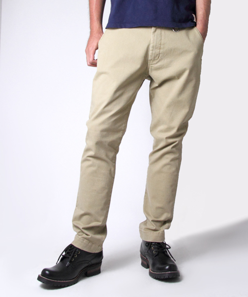 JACKROSE（ジャックローズ）の「高密度ツイルレギュラースキニーパンツ（チノパンツ・メンズ・ベージュ/ブラック・L/M/S/XL）」の2枚目の写真