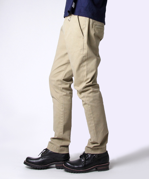 JACKROSE（ジャックローズ）の「高密度ツイルレギュラースキニーパンツ（チノパンツ・メンズ・ベージュ/ブラック・L/M/S/XL）」の7枚目の写真