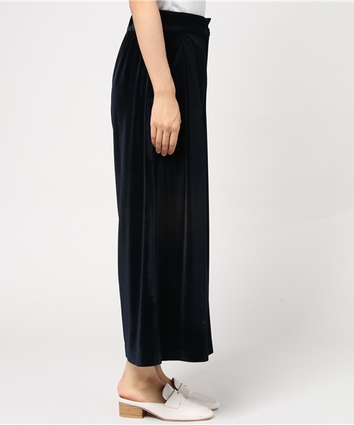 NANO universe（ナノユニバース）の「【リンネル 1月号掲載】【HERS 12月号掲載】ハイウエストベロアタックパンツ（その他パンツ・レディース・ネイビー/グリーン/ブラウン・FREE）」の17枚目の写真