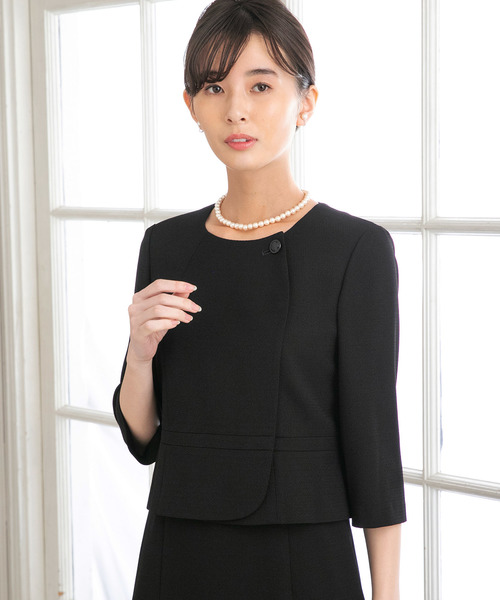 ノーカラージャケット セミフレアワンピース ブラックフォーマルセットアップスーツ Form Forma フォルムフォルマ Online Store 公式 通販サイト
