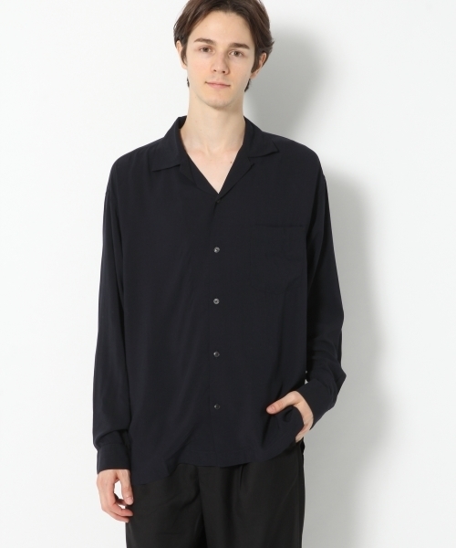 GLOBAL WORK(グローバルワーク)の「オープンカラーシャツ長袖/772219(シャツ/ブラウス・メンズ・ネイビー/ホワイト/ブラウン・LARGE/MEDIUM/SMALL/X-LARGE)」の3枚目の写真