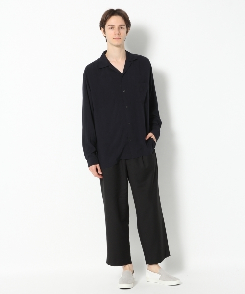 GLOBAL WORK(グローバルワーク)の「オープンカラーシャツ長袖/772219(シャツ/ブラウス・メンズ・ネイビー/ホワイト/ブラウン・LARGE/MEDIUM/SMALL/X-LARGE)」の8枚目の写真