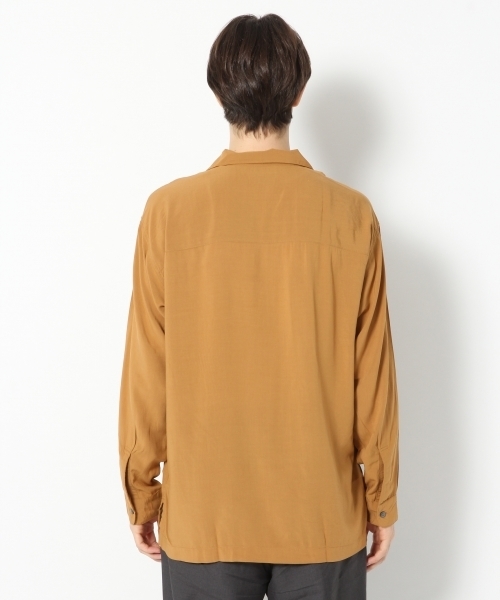 GLOBAL WORK(グローバルワーク)の「オープンカラーシャツ長袖/772219(シャツ/ブラウス・メンズ・ネイビー/ホワイト/ブラウン・LARGE/MEDIUM/SMALL/X-LARGE)」の11枚目の写真