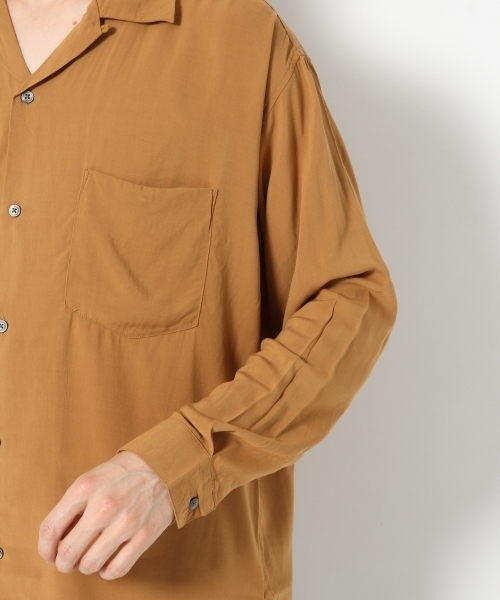 GLOBAL WORK(グローバルワーク)の「オープンカラーシャツ長袖/772219(シャツ/ブラウス・メンズ・ネイビー/ホワイト/ブラウン・LARGE/MEDIUM/SMALL/X-LARGE)」の4枚目の写真