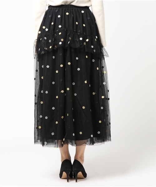merlot plus（メルロープリュス）の「ドット柄フリルチュールスカート7131（スカート・レディース・A/B/C・FREE）」の9枚目の写真