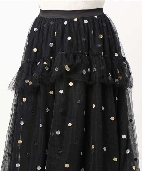 merlot plus（メルロープリュス）の「ドット柄フリルチュールスカート7131（スカート・レディース・A/B/C・FREE）」の15枚目の写真
