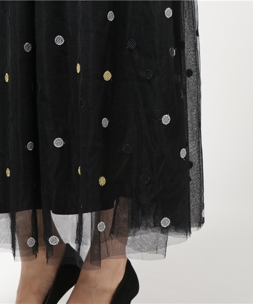 merlot plus（メルロープリュス）の「ドット柄フリルチュールスカート7131（スカート・レディース・A/B/C・FREE）」の11枚目の写真