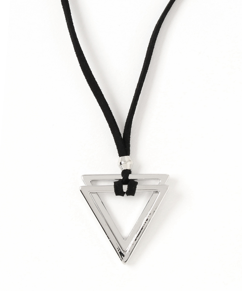 WEGO(ウィゴー)の「WEGO/レザーダブルトライアングルネックレス(ネックレス・メンズ・ゴールド/シルバー・FREE)」の7枚目の写真