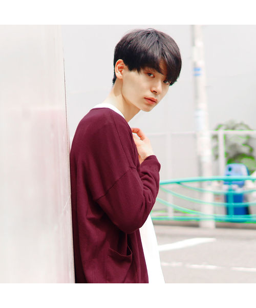 THE CASUAL（カジュアル）の「コットンニット長袖ドロップショルダーワイドカーディガン（カーディガン/ボレロ・メンズ・ネイビー/グリーン/オートミール/グレー系その他/ロイヤルブルー/チャコール/ブルー/テラコッタ/マスタード/杢グレー/ブルー系その他/ワイン/ブラック/オリーブ・L/M/S/XL）」の16枚目の写真