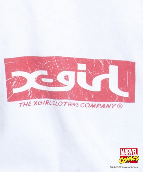 X-girl（エックスガール）の「MARVEL X-MEN BIG S/S TEE（Tシャツ/カットソー・レディース・ブラック/グリーン・1/2）」の6枚目の写真