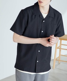 MONO-MART | ポリトロリラックスオープンカラーシャツ(1/2 sleeve)(シャツ/ブラウス)