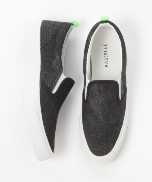 RAGEBLUE(レイジブルー)の「スリッポンスニーカーSS/793342(スリッポン・メンズ・ブラック/ベージュ/ライトブルー/ダークグレー・LARGE/MEDIUM)」の3枚目の写真