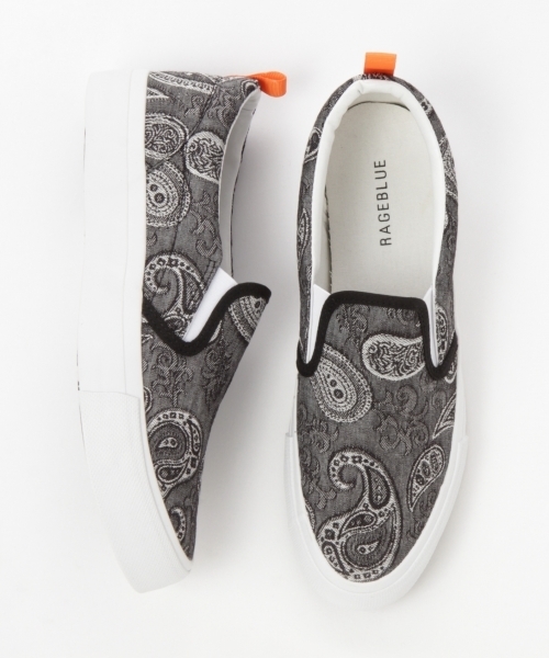 RAGEBLUE(レイジブルー)の「スリッポンスニーカーSS/793342(スリッポン・メンズ・ブラック/ベージュ/ライトブルー/ダークグレー・LARGE/MEDIUM)」の2枚目の写真