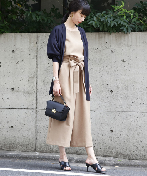 Tiara（ティアラ）の「リネンライクベルテッドスカンツ（その他パンツ・レディース・ネイビー/ベージュ/グリーン・S/M）」の9枚目の写真