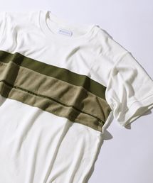 SHIPS JET BLUE: パッチワークボーダー Tシャツ2◇