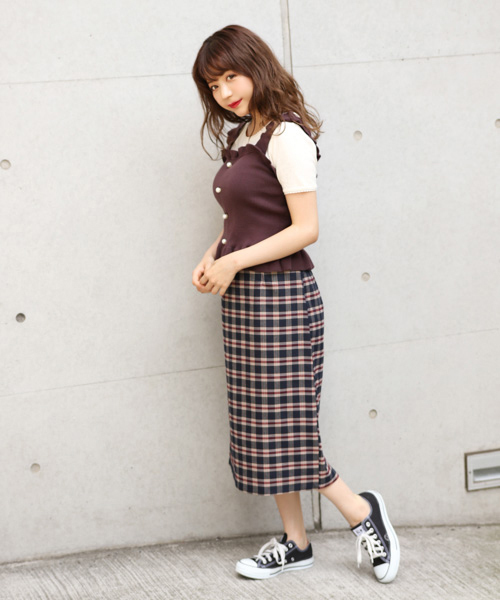 apres jour（アプレジュール）の「アソート柄ナロースカート【ZOZOTOWN限定アイテム】（スカート・レディース・ブラウン/ピンク/ネイビー/ボルドー/ライトブラウン・FREE/フリー）」の9枚目の写真